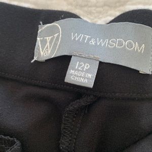 12 P wit and wisdom black slacks